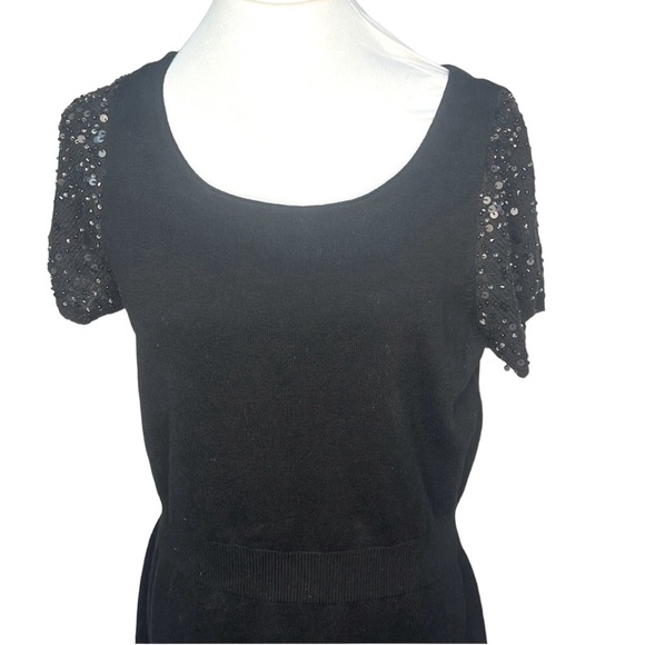 Loft Beaded Shoulders Sweater Dress - Picture 3 of 7